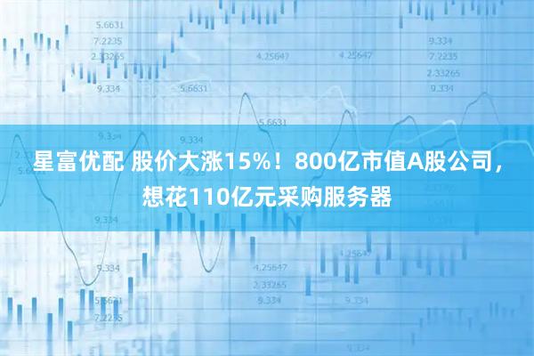 星富优配 股价大涨15%！800亿市值A股公司，想花110亿元采购服务器